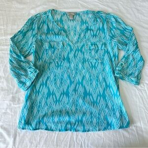 Banana Republic Teal Linen Top